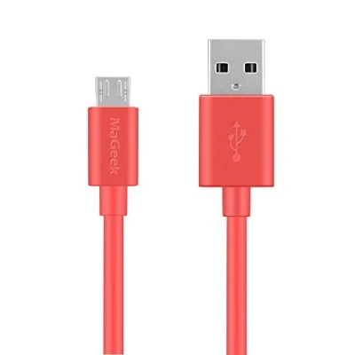 Image of MaGeek® 3.3ft / 1.0m Premium Micro USB Cable High Speed 2.0 A Male to B Sync and Charge for Samsung, HTC, Sony, Motorola, LG, Google, Nokia More (Pink)
