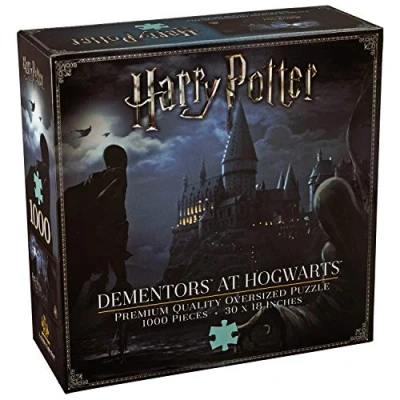 Image of The Noble Collection Harry Potter Dementors at Hogwarts 1000pc Jigsaw Puzzle 30 x 18in (76 46cm) Oversized Film Set Movie Props Gifts