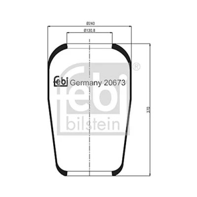 Image of 3833270001, 6213280001, A3833270001, A6213280001 Boot, air suspension FEBI BILSTEIN 20673