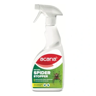 Image of Acana Natural Spider Stopper 500ml Spray Long Lasting up to 12 Weeks Established British Repellent Formula Use on Any Surface Will not Stain no Dead Spiders at All!