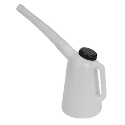 Image of Sealey Oil Container with Lid &amp; Flexible Spout 1L