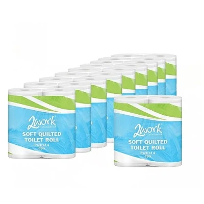 Image of 2Work Luxury 3 Ply Quilted Toilet Roll 170 Sheets (Pack of 40) TQ4Pk