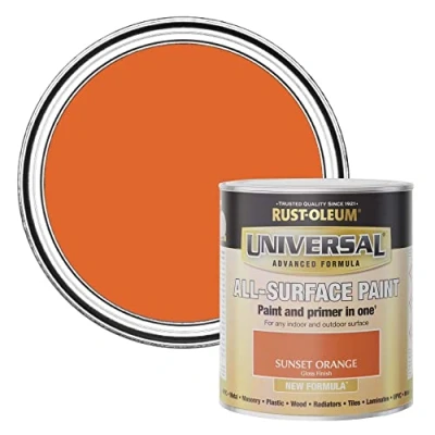 Image of Rust Oleum AMZ0119 Universal Gloss Sunset Orange 750ml