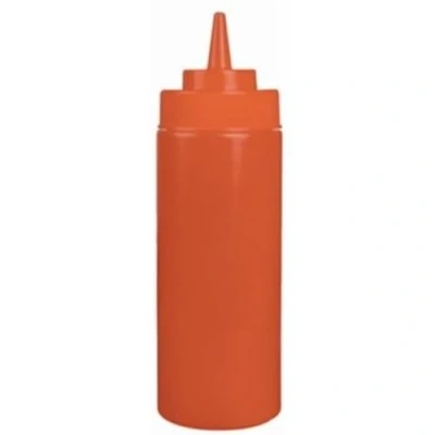 Image of Vogue W833 Red Squeeze Sauce Bottle, 35 oz