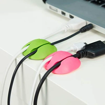 Image of Cable Candy Holder and Management Mixed Beans Mix Green &amp; Pink