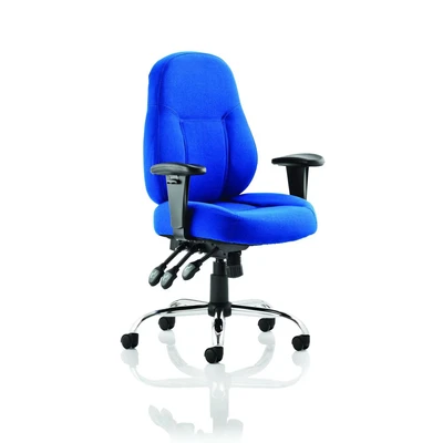Image of Storm Task Operator Chair Blue Fabric with Arms