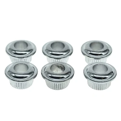 Image of Dopro Metal Chrome 10mm Guitar Tuners Conversion Bushings Adapter Ferrules for Vintage Tuning Keys