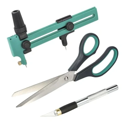 Image of wolfcraft Universal Cutter Set, 3 pcs. I 8641000 Tools for All Types of cuts Ideal use Around The Home and in Craft Projects