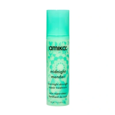 Image of amika midnight mender strength repair overnight hair mask leave in conditioner + split end treatment for damaged brittle strands repairing care to reduce breakage smooth (100 ml)