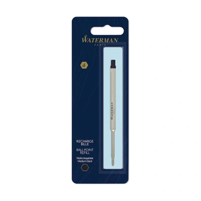 Image of Waterman Ballpoint Pen Refill Medium Point Black Ink 1 Count