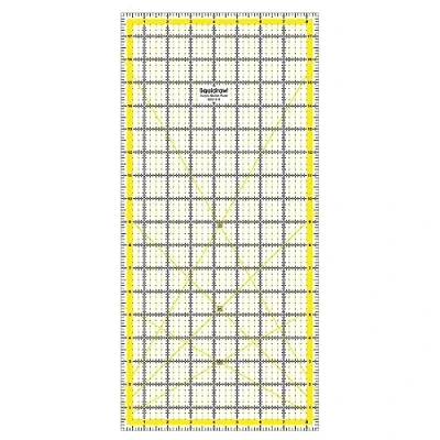 Image of Liquidraw Quilting Ruler 8.5&quot; x 18&quot; Acrylic Imperial Patchwork Rectangle Template Clear For Sewing Cutting Measuring
