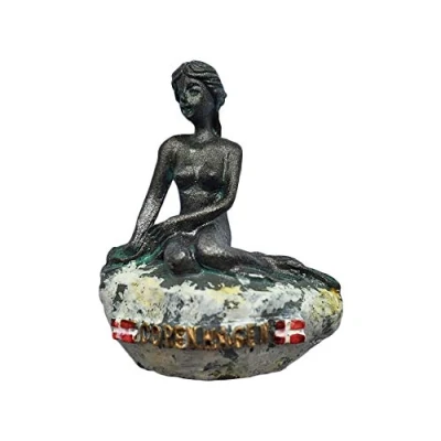 Image of 3D Copenhagen Denmark Mermaid Alloy Refrigerator Magnet Travel Souvenirs Fridge Home and Kitchen Decoration Magnetic Sticker Collection