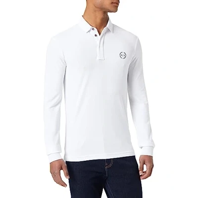 Image of Armani Exchange Men&#039;s 8nzf79 Polo Shirt, White (White 1100), XX Large