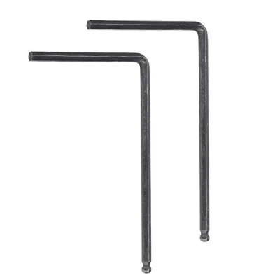Image of Dilwe Guitar Wrench, 2 Pcs Metal Wrench Tool 4mm / 5mm Ball End for Martin Acoustic Guitar(5mm Black)