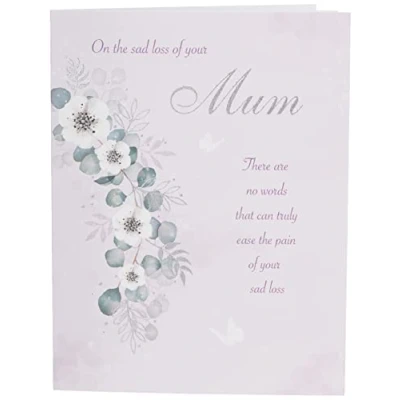 Image of Regal Publishing C80803 Classic Symapthy Card Sad Loss of Your Mum,greywhitepink,8 x 6 inches