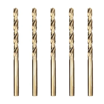 Image of Meccion HSS Cobalt Jobber Drill Bit 5pcs 5.5mm Twist for Drilling Stainless Steel and Metal