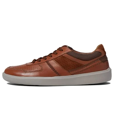 Image of Clarks Men&#039;s Cambro Race Sneaker, Dark Tan Combi, 11 UK