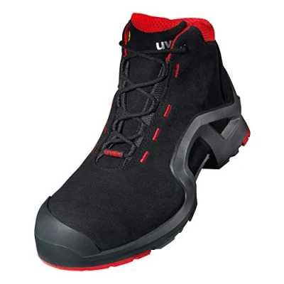 Image of Uvex 1 X Tended Support Work Boots Safety S3 SRC ESD Red Black Size 14