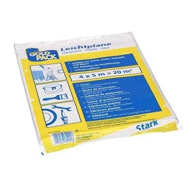 Image of GOLDPACK Light Tarpaulin Made of HDPE, 4 x 5 m, Transparent, Leichtplane 4x5 m