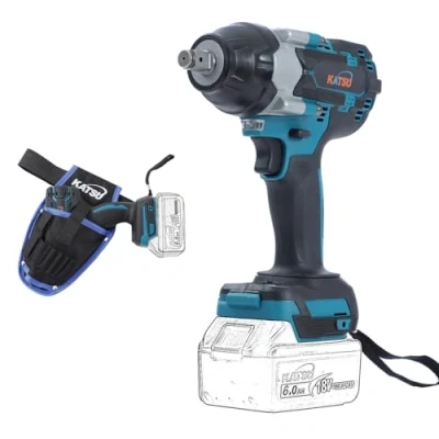 Image of KATSU FIT BAT 21V Brushless Cordless Impact Wrench 1/2 Inch 550Nm Max Torque with 2 Adpators and Carrying Pouch, Without Battery or Charger 102476