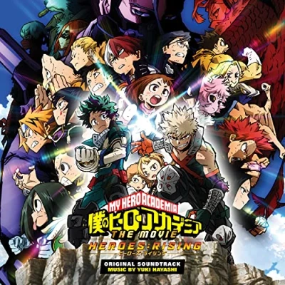 Image of Original Soundtrack My Hero Academia Heroes Rising Yellow &amp; Green vinyl 2020 UK 2 LP set 19439785621