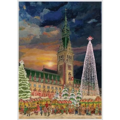 Image of Christmas in Hamburg Advent Calendar Traditional Picture Paper