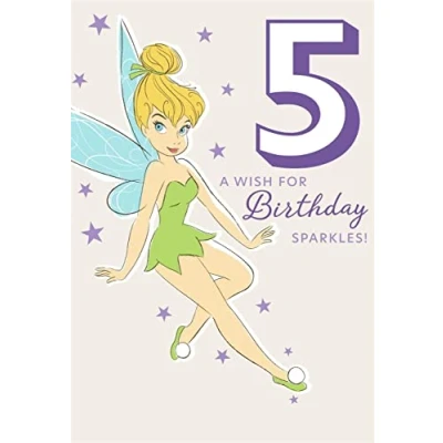 Image of Cards Hallmark Disney Tinkerbell 5th Birthday 5 A Wish For Sparkles!