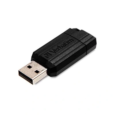Image of Verbatim 49065 64GB Pinstripe USB Drive Black