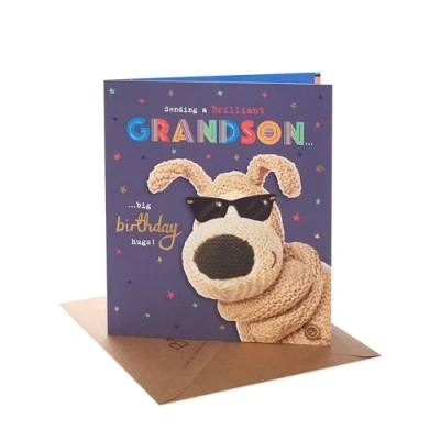 Image of Boofle Birthday Card for Grandson Cute Design