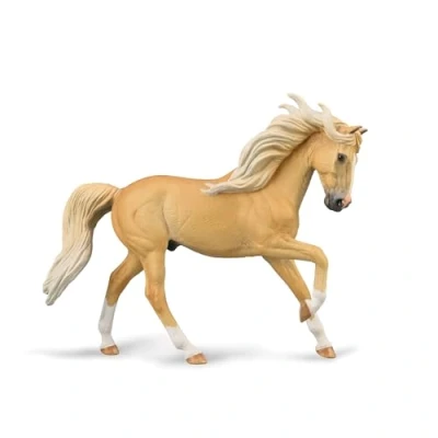 Image of CollectA Andalusian Stallion (Palomino) Realistic Hand Painted Horse Toy, Animal Figures, Educational Toys, Ideal For Imaginary Play, 3 Years +
