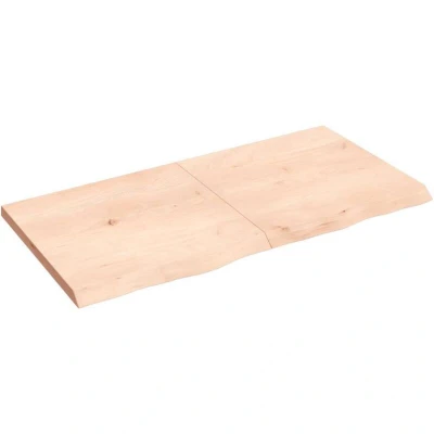 Image of vidaXL Bathroom Countertop 120x60x(2 4) cm Untreated Solid Wood