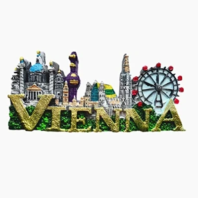 Image of 3D Vienna Austria Fridge Magnet，Home &amp; Kitchen Decoration magnetic sticker, Refrigerator Magnet travel souvenir gift