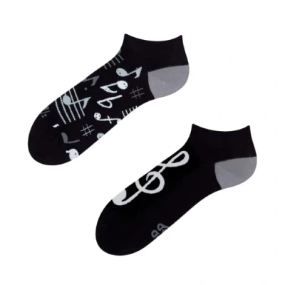 Image of Dedoles Unisex Socks for Women, Men &amp; Kids Cotton Funny Designs Football Bicycle Horses Plants Firefighter Gift Mismatched, Design: Music Paramours, Colour: Black, Size: 5 7.5 W / 6 8 M UK