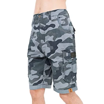 Image of Crosshatch Mens Shorts Knee Length Sweatpants, Gym Casual, Half Pants(38/WatchFord Charcoal CAMO)
