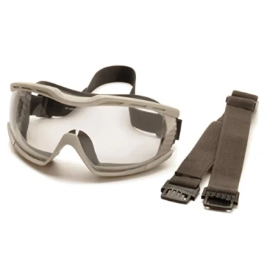 Image of Pyramex G604T2 Capstone Chemical Splash Goggles Gray with Clear Anti Fog Lens &amp; Cloth Strap
