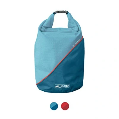 Image of Kurgo Dog Kibble Carrier, Food Travel Bag, Container, Blue