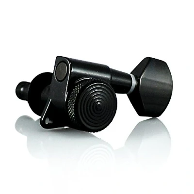 Image of VANSON Tuners/Machine Heads V07SP Black LOCKING 3 a side 19:1 Gear Ratio for SG, ES, PRS, Schecter, Ibanez (Black)
