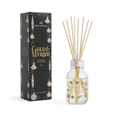 Image of Wax Lyrical Gold &amp; Myrrh Reed Diffuser 100ml, Black