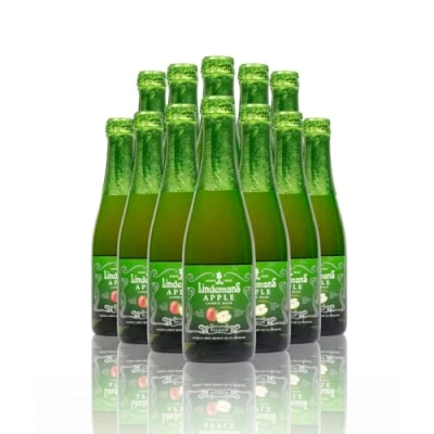 Image of Lindemans Apple Belgian Lambic Fruit Low Alcohol Beer 355ml Bottles 3.5% ABV (12 Pack)