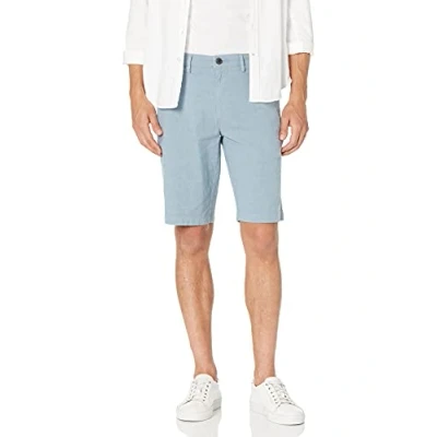Image of Amazon Essentials Men&#039;s Slim Fit 11&quot; Lightweight Comfort Stretch Oxford Short (Previously Goodthreads), Pale Blue, 36W