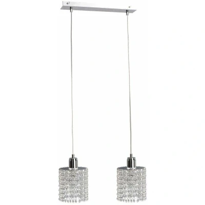 Image of Diament Bar Pendant Ceiling Light Hanging Droplets, 50cm, 2x E27