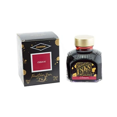 Image of Diamine 80ml Crimson fountain pen ink bottle
