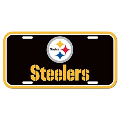 Image of NFL Pittsburgh Steelers License Plate, Team Color, One Size