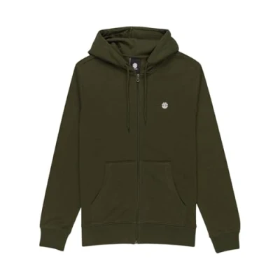 Image of Element Cornell Classic Zipup sweatshirt, Men&#039;s, Size: XS, Olive