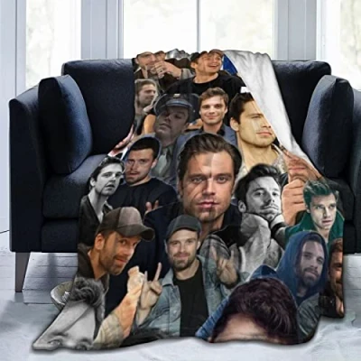Image of YINGD Blanket Sebastian Bucky Stan Barnes Super Soft Flannel Fleece Lightweight Throw Blankets Air Conditioning Couch Sofa Bedroom For Kids Adults