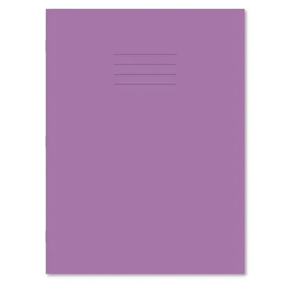 Image of Hamelin A4+ Exercise Books 12mm Ruled &amp; Margin/Plain Alternate 48 page 45 pack in Purple
