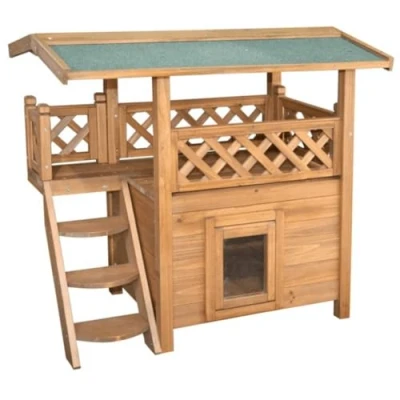 Image of Kerbl Cat House Lodge, 77 x 50 73 cm, Brown