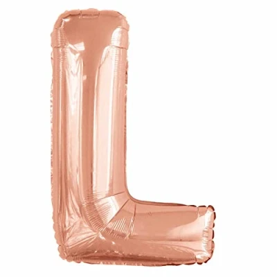 Image of Amscan 9915574 Large Letter L Rose Gold