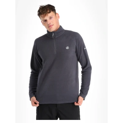 Image of Dare 2b Mens Freethink II Half Zip Sweatshirt Fleece Jacket with High Neck in Super Soft Fabric Ebony Grey
