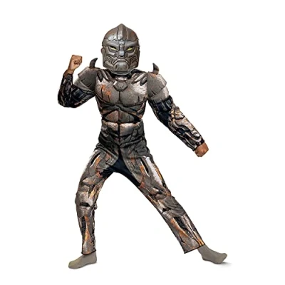 Image of DISGUISE Rhinox Costume for Kids, Transformers Kids Muscle Robot Suit, Character Dress Up Boys World Book Day Costumes M